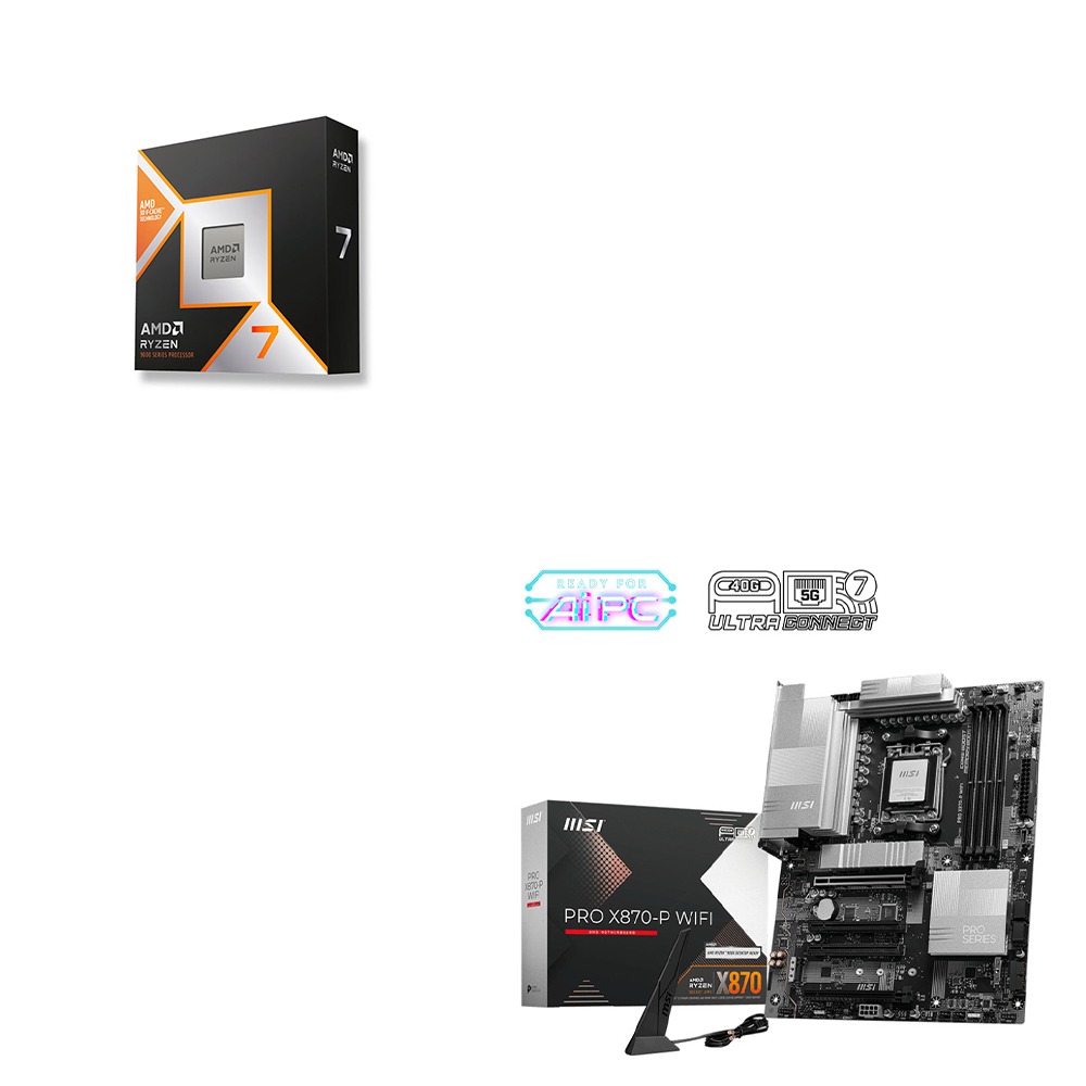 AMD R7-9800X3D+MSI PRO X870-P WIFI 主機板 (含稅，附發票)-細節圖2