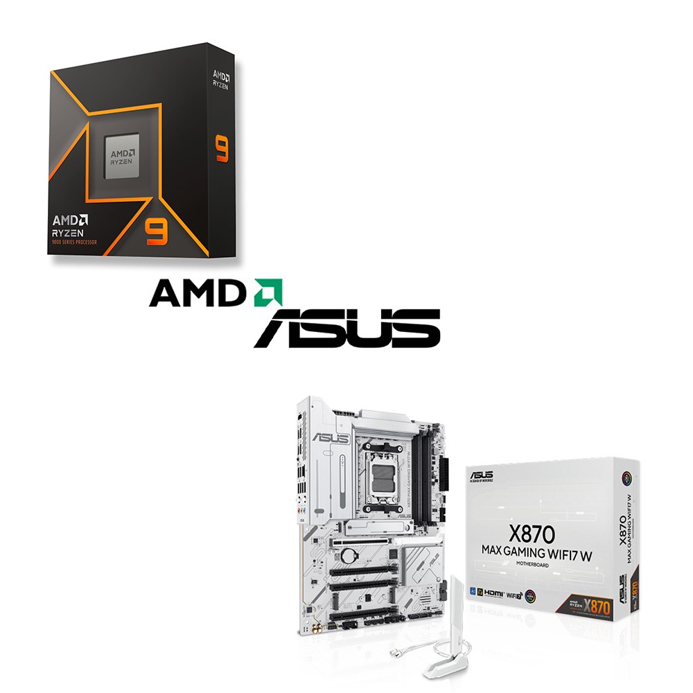 AMD R9-9900X +ASUS X870 MAX GMAING WIFI 7 W 主機板 (含稅，附發票)-細節圖2
