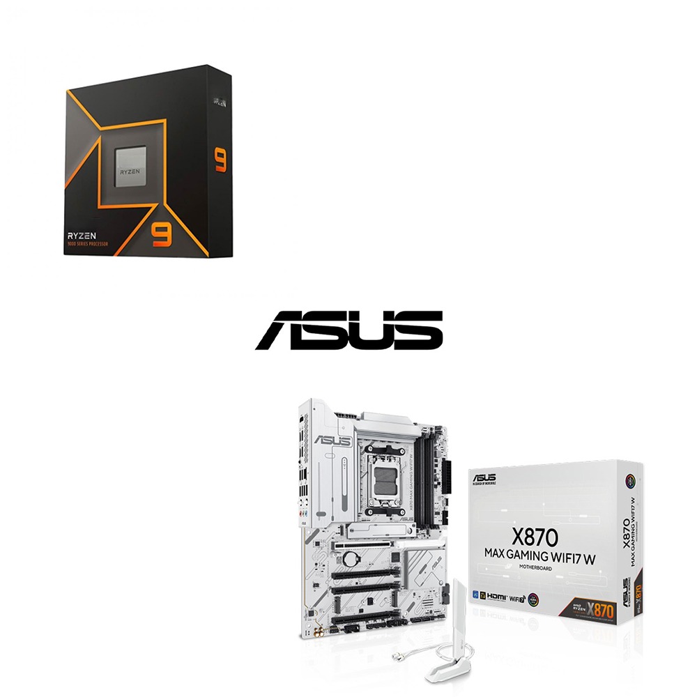 AMD R9-9950X+ASUS X870 MAX GMAING WIFI 7 W主機板 (含稅，附發票)-細節圖2