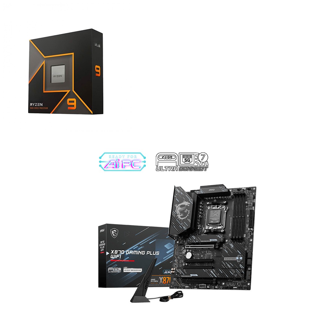 AMD R9-9950X+MSI X870 GMAING PLUS WIFI主機板 (含稅，附發票)-細節圖2