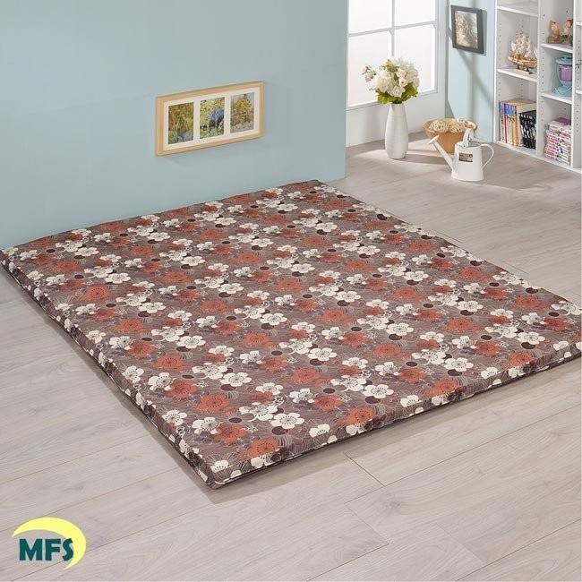 莫菲思 台灣現貨 大花朵冬夏兩用折疊床墊 單人 雙人 外宿 學生 租屋 折疊床墊-細節圖2