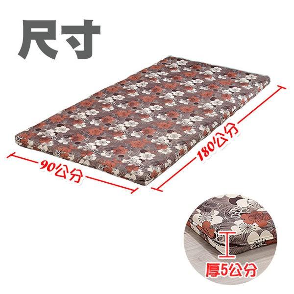 莫菲思 台灣現貨 大花朵冬夏兩用折疊床墊 單人 雙人 外宿 學生 租屋 折疊床墊-細節圖7