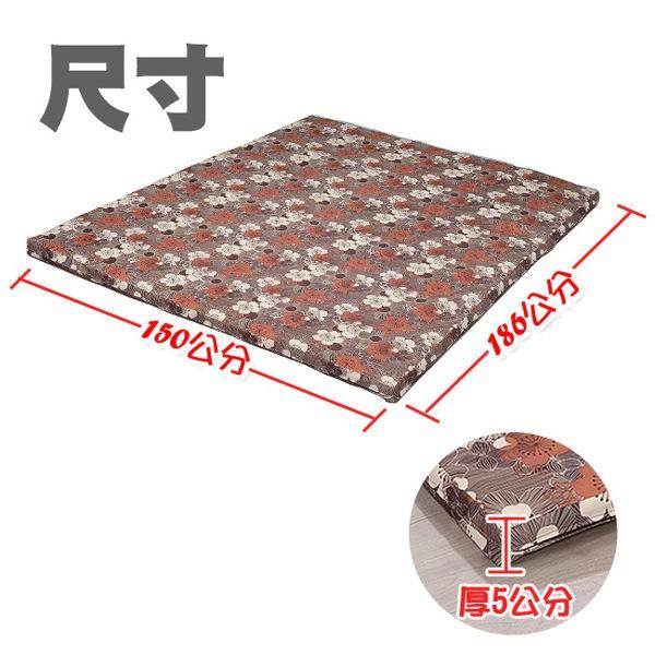 莫菲思 台灣現貨 大花朵冬夏兩用折疊床墊 單人 雙人 外宿 學生 租屋 折疊床墊-細節圖8