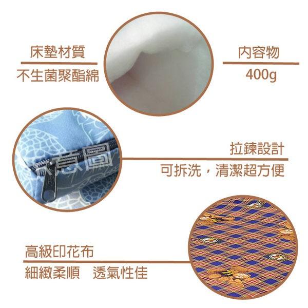 【莫菲思】MIT 竹仁小熊冬夏兩用折疊單人雙人床墊 外宿 學生 摺疊床墊-細節圖4