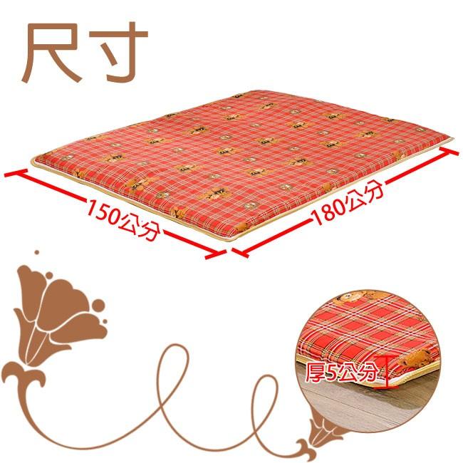 【莫菲思】MIT 竹仁小熊冬夏兩用折疊單人雙人床墊 外宿 學生 摺疊床墊-細節圖7