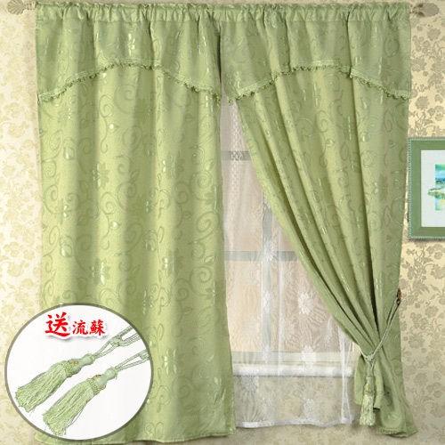 莫菲思 台灣現貨 緹花亮采窗簾 195x165cm 兩色-細節圖2