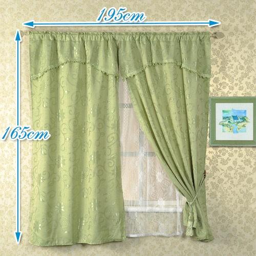 莫菲思 台灣現貨 緹花亮采窗簾 195x165cm 兩色-細節圖4