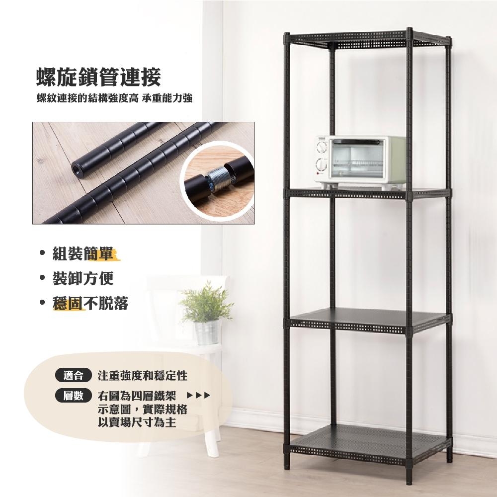 【免運】莫菲思 沖孔四層鐵架90*35*150cm 台灣現貨 鐵架 置物架 收納架 層架-細節圖6