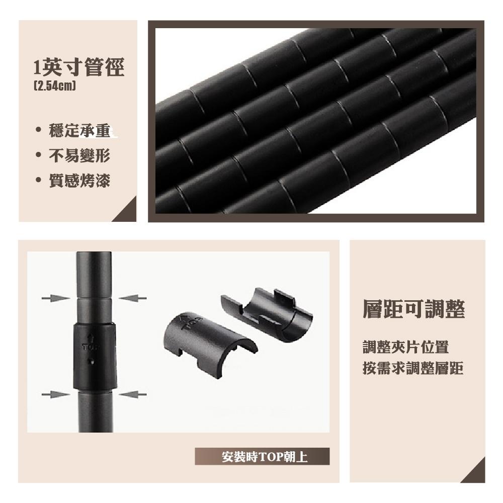 免運★莫菲思 輕型三層鐵架 90*45*120cm 置物架 層架 鐵架 收納架-細節圖4