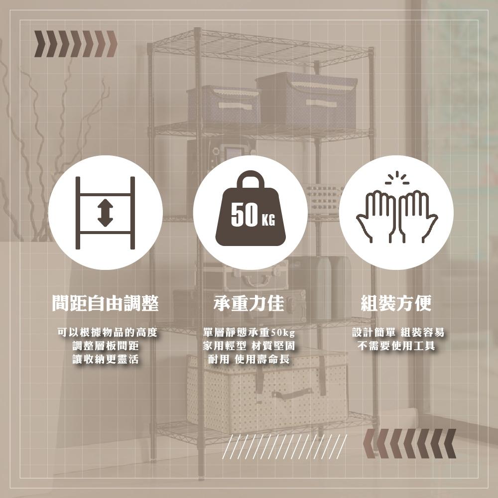 【免運】莫菲思 輕型四層鐵架 90*45*180cm 鐵架 收納架 層架 置物架-細節圖2