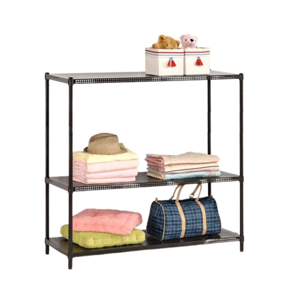 莫菲思【免運】沖孔鐵架120*45*120 三層架 層架 鐵架 置物架 收納架 沖孔鐵架-細節圖2