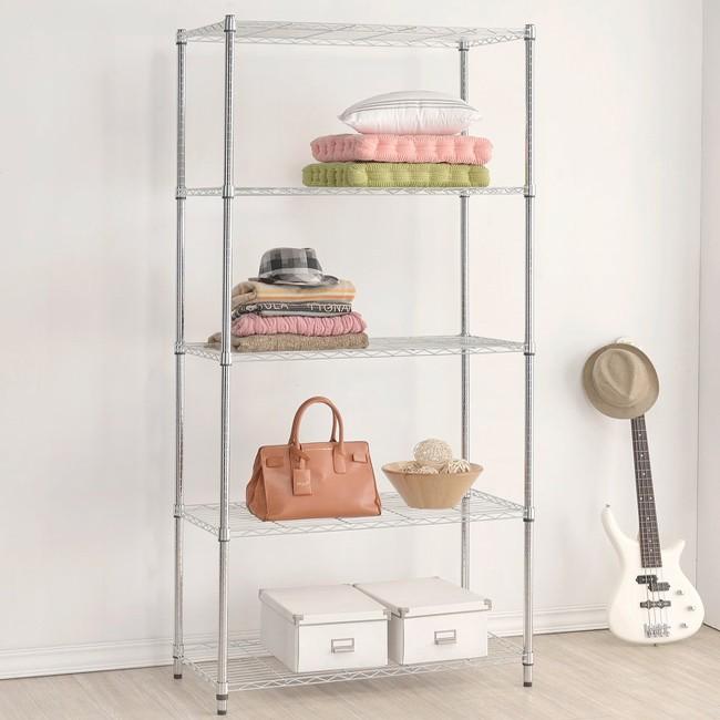 莫菲思【重型鐵架免運】耐重65KG 鐵力士架 120*45*240五層架 鐵架 收納架 置物架 波浪架 收納-細節圖2