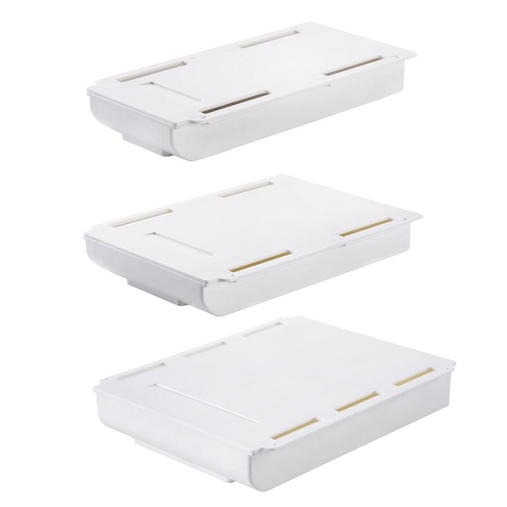 莫菲思 隱藏式桌下收納盒 收納 抽屜 小物 鉛筆 簡易 方便 桌下 隱藏 辦公室 免打孔 台灣現貨-細節圖9