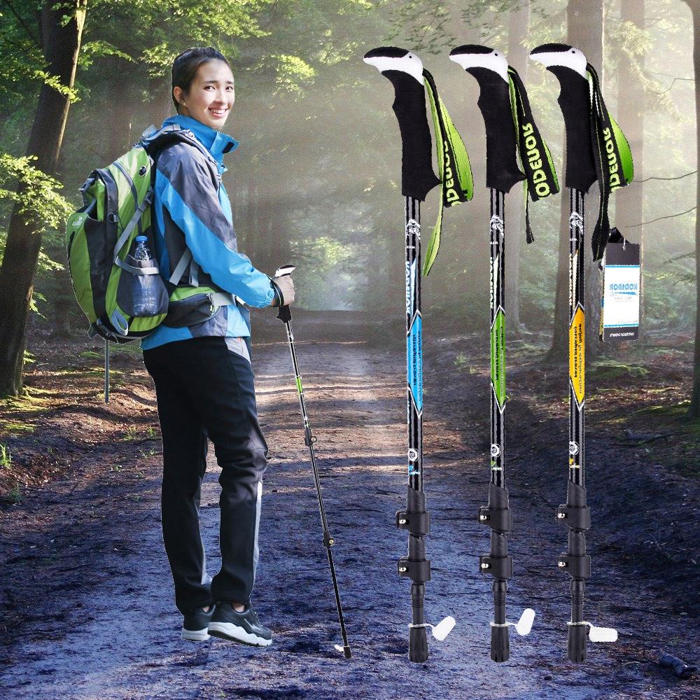 莫菲思 台灣現貨 Kodenor科德諾雪豹 碳纖維登山杖 超輕量三節健走杖 戶外健行登山輔助拐杖 (附 擋泥板)-細節圖9
