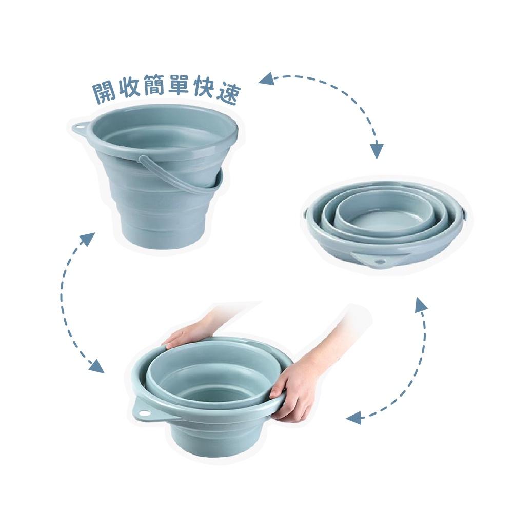 莫菲思 💯10L大容量⚡便攜折疊萬用矽膠水桶 伸縮收納水桶 洗車桶 折疊水桶 水桶 露營水桶 手提水桶 收納水桶-細節圖3