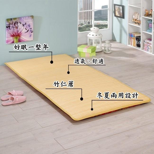 莫菲思 台灣現貨 竹仁棉冬夏兩用折疊床墊 單人雙人 床墊 摺疊 床墊-細節圖3