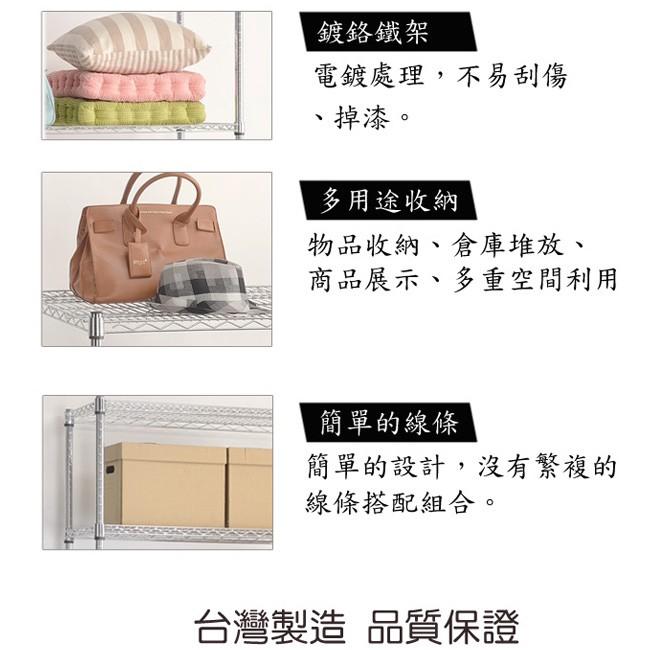 【限時免運】莫菲思 台灣現貨 鐵架 海克力士 重網 三層架 90*45*180cm-細節圖3