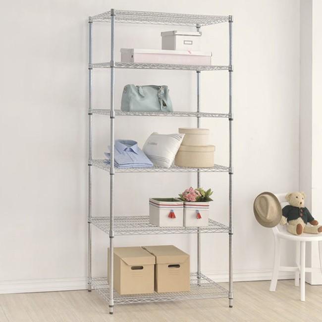 莫菲思【居家生活】百變王-重網90*60*180六層架 鐵架 衣架 收納架 收納櫃-細節圖2