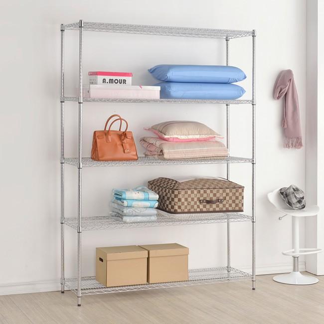 【限時免運】莫菲思 台灣現貨 鐵架 五層架 海克力士 重網 120*45*120cm-細節圖2