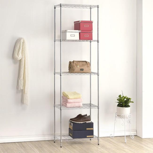 【限時免運】莫菲思 台灣現貨 海克力士 五層鐵架 置物架 收納架 層架 鐵架 五層架 75*45*210cm-細節圖2