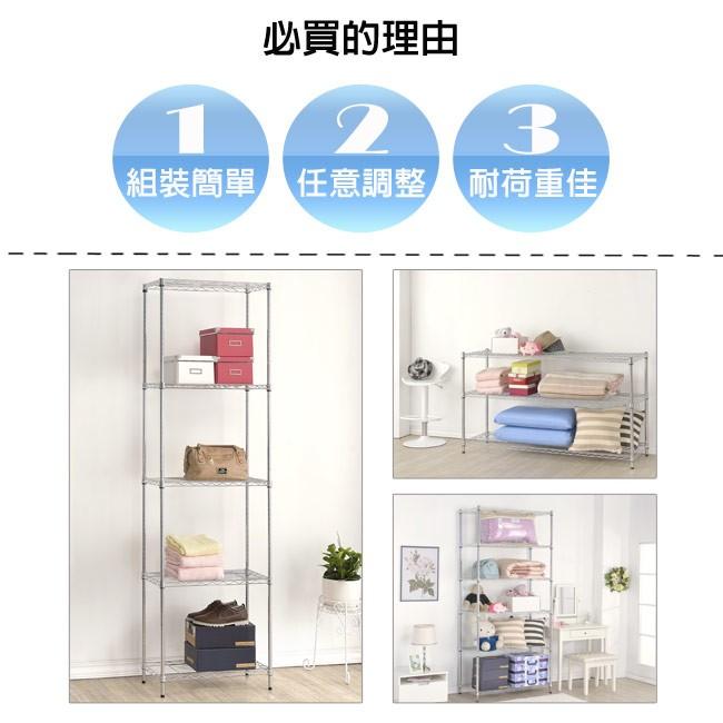 【限時免運】莫菲思 台灣現貨 海克力士 五層鐵架 置物架 收納架 層架 鐵架 五層架 75*45*210cm-細節圖6