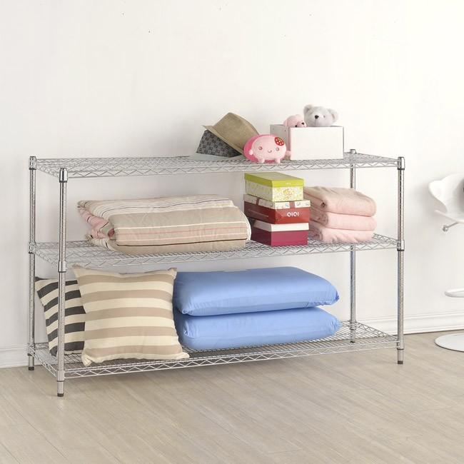 【限時免運】莫菲思 台灣現貨 鐵架 海克力士 重網 三層架 120*45*90cm-細節圖2