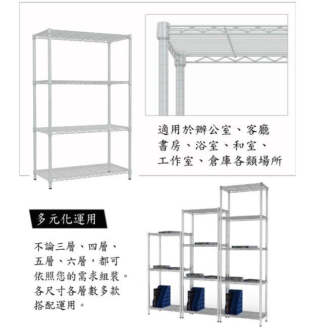 【限時免運】莫菲思 台灣現貨 鐵架 百變王 三層烤漆鐵架 白 120*45*90cm-細節圖5