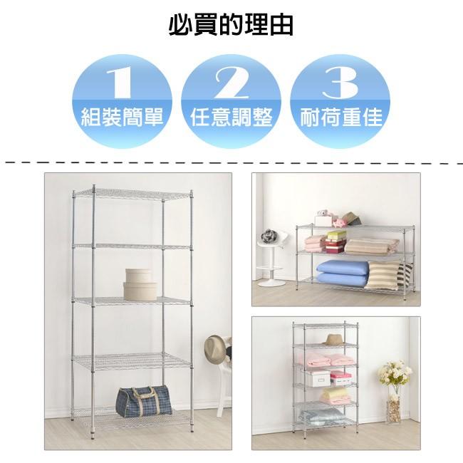 【限時免運】莫菲思 台灣現貨 鐵架 百變王 重網 五層架 90*45*180cm-細節圖6