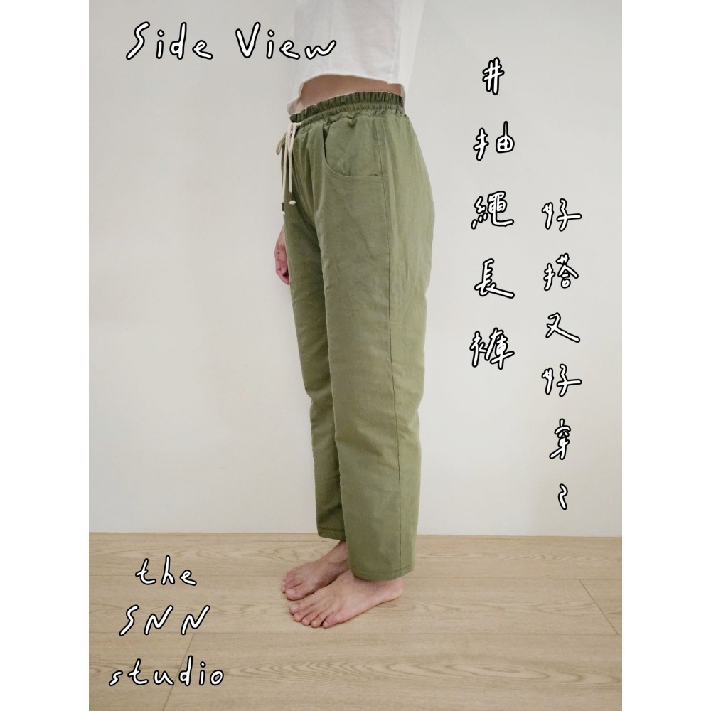 SNN #抽繩長褲 - 水洗棉 (床單) 訂製&現貨-細節圖3