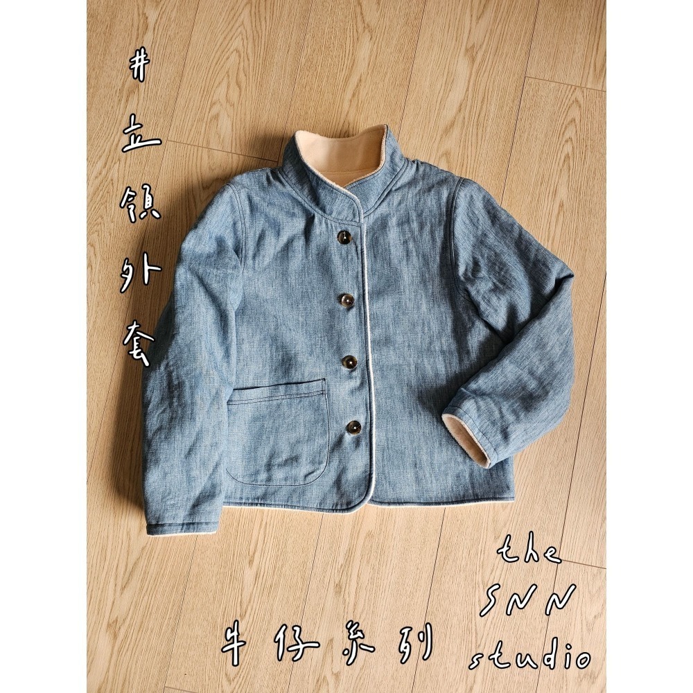 SNN #立領外套 - 細條紋牛仔 (床單) 現貨-細節圖3