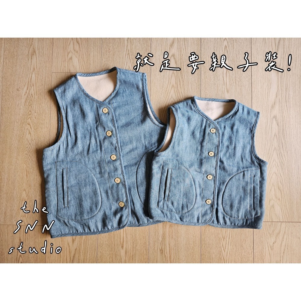 2025/ SNN #滾滾背心 - 復古藍牛仔（需訂製）-細節圖4