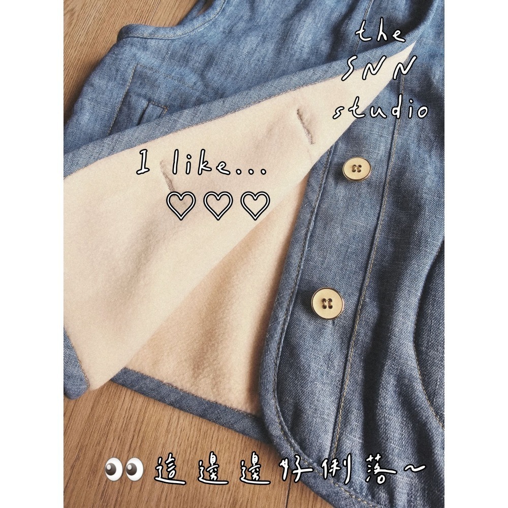 SNN #滾滾背心 - 復古藍牛仔 (床單) 訂製-細節圖2