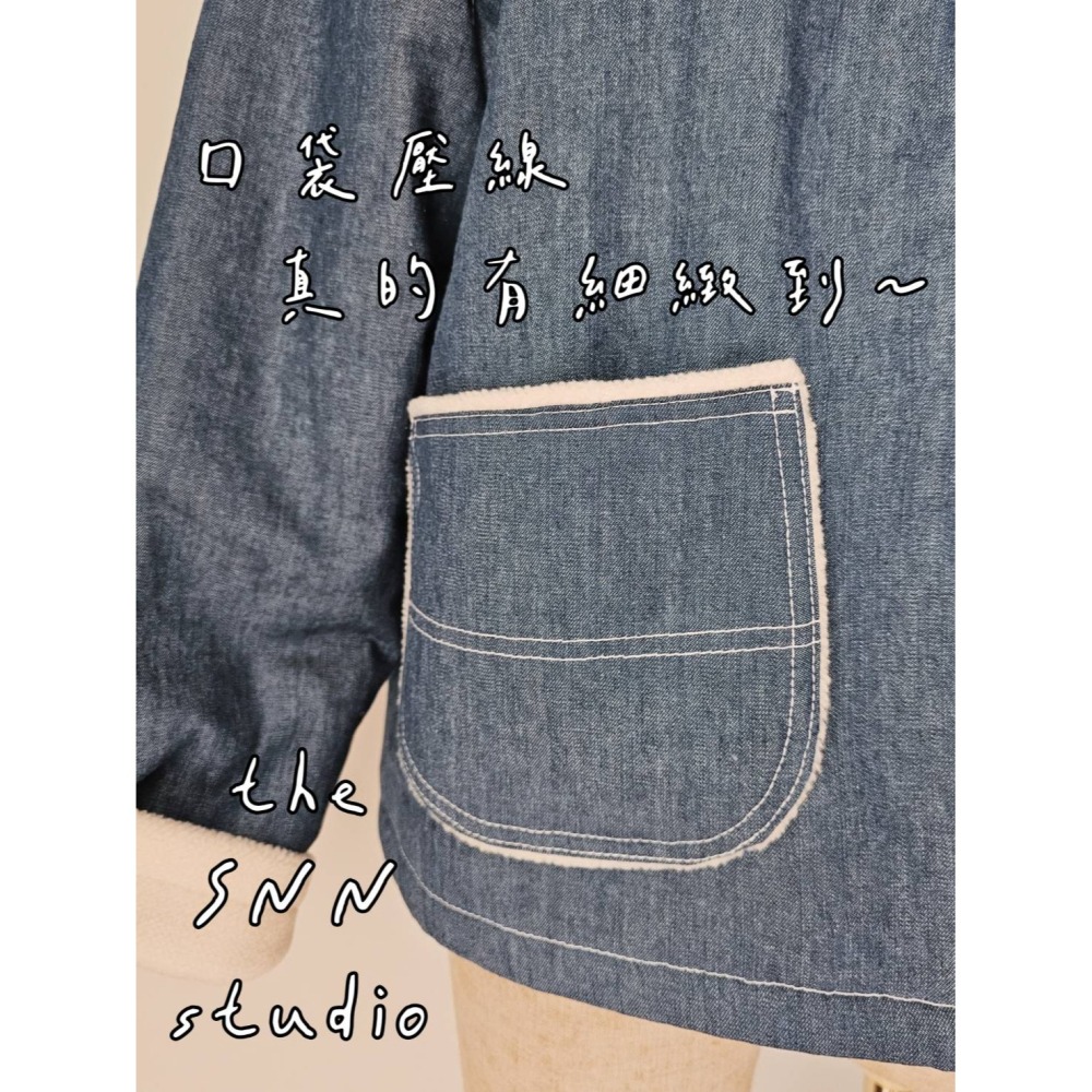 2025/ SNN #連帽外套 - 復古藍牛仔 （需訂製）-細節圖3
