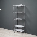 4-6層銀色置物架｜電鍍加液體透明漆雙重防護 (28x43x90-180cm)-規格圖7