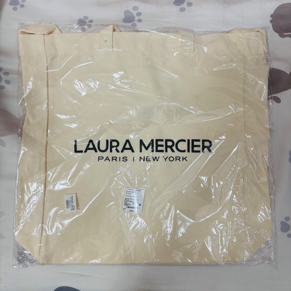 【LAURA MERCIER 蘿拉蜜思】品牌大帆布托特包-細節圖2
