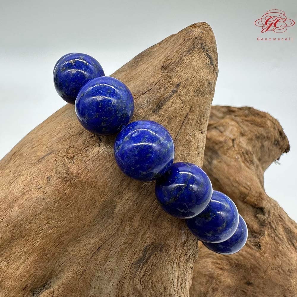 【肌容雪】青金石單圈手串 編號B45-細節圖5