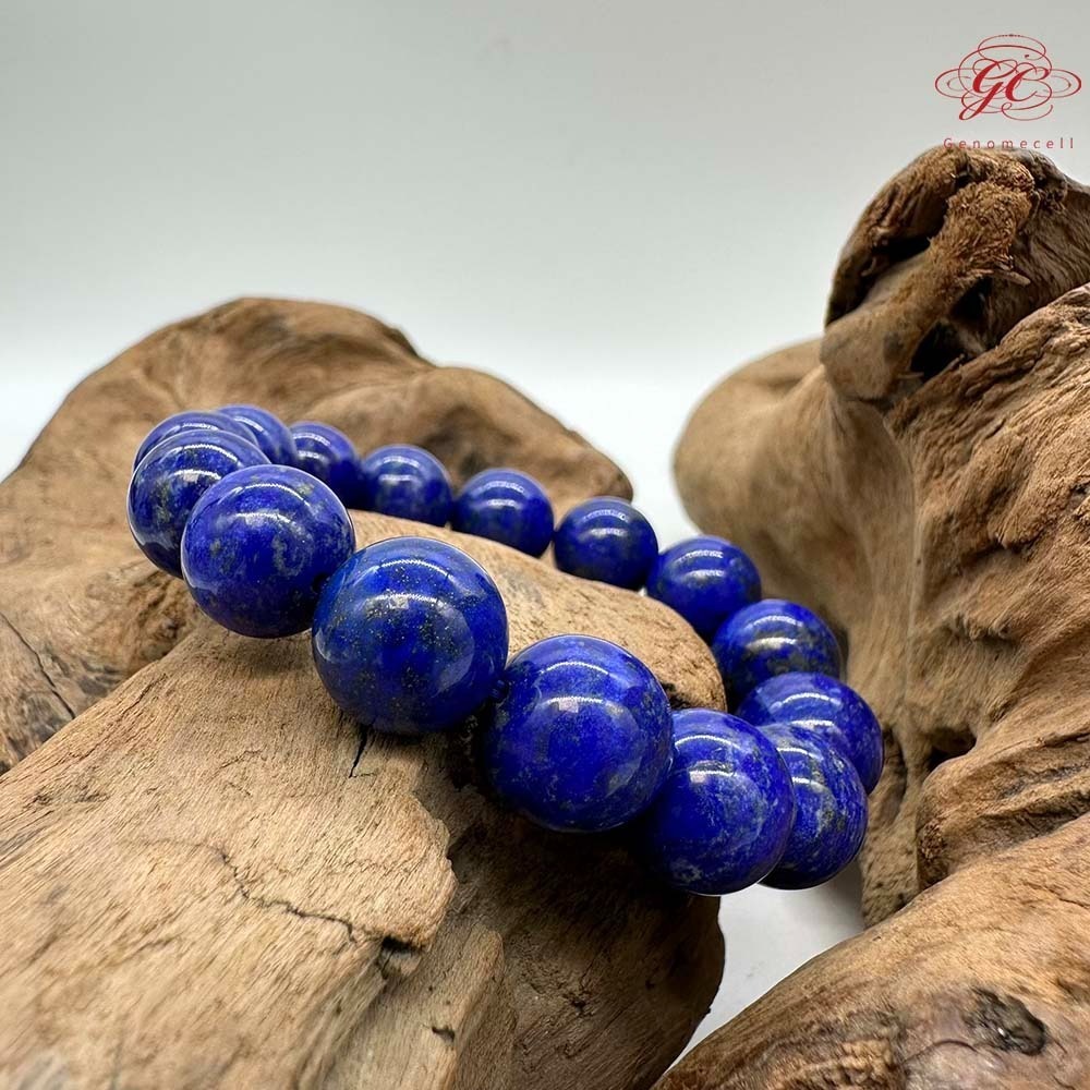 【肌容雪】青金石單圈手串 編號B45-細節圖9