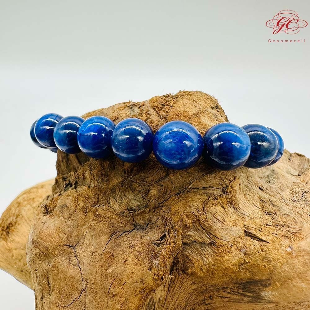 【肌容雪】藍晶石單圈手串 編號B46-細節圖3