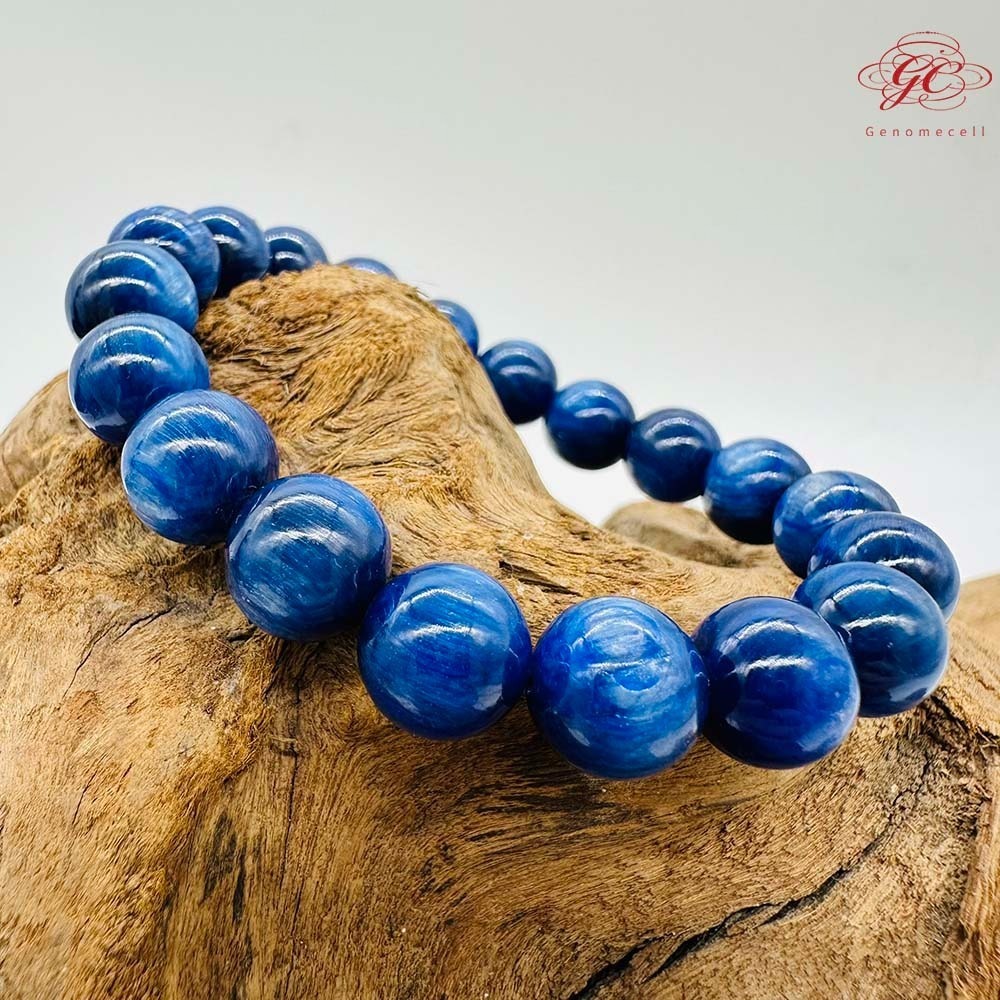 【肌容雪】藍晶石單圈手串 編號B46-細節圖5