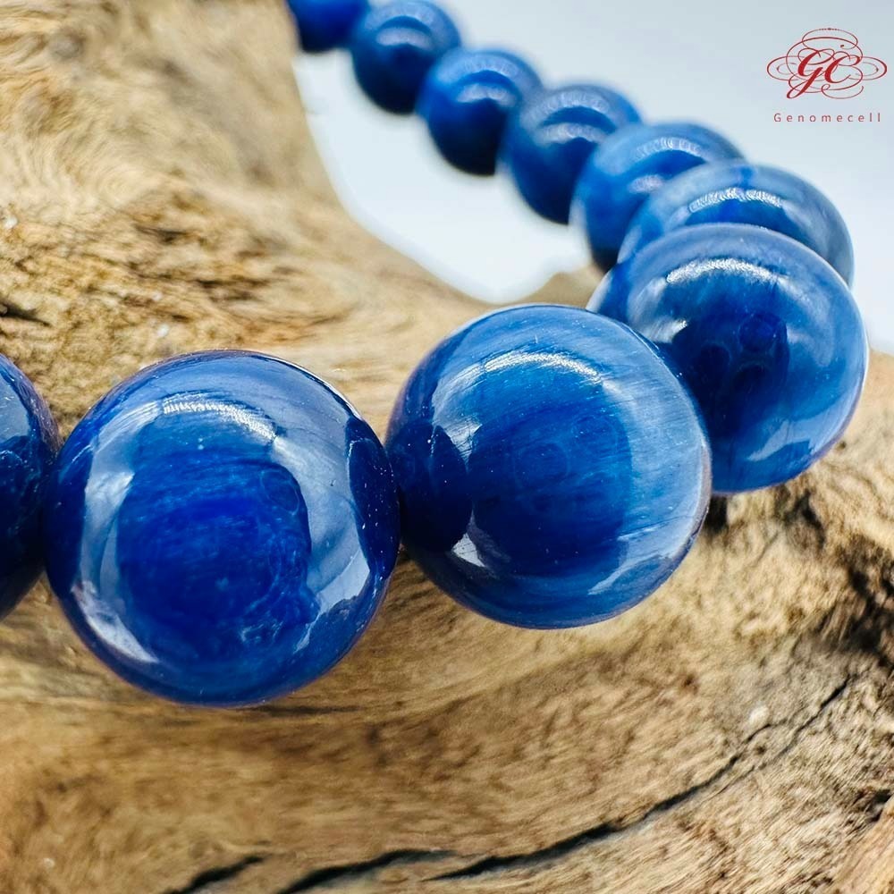 【肌容雪】藍晶石單圈手串 編號B46-細節圖6