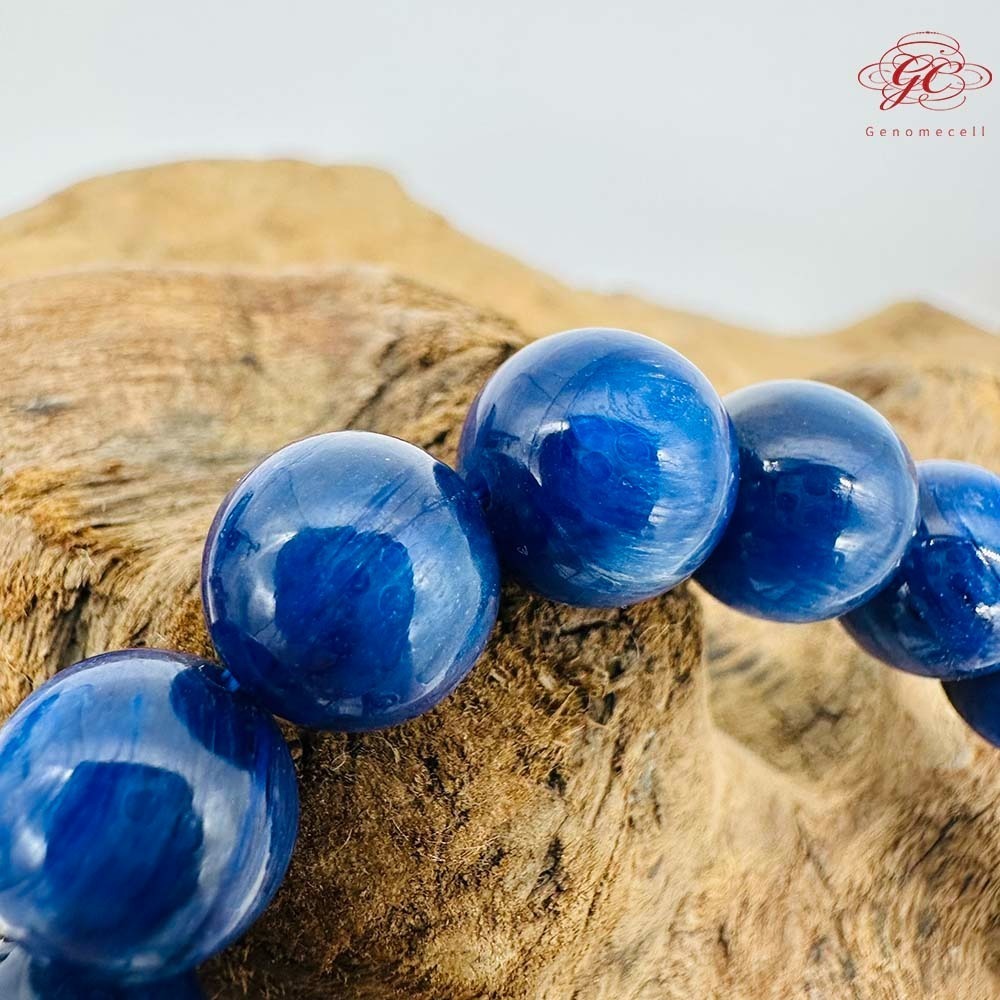 【肌容雪】藍晶石單圈手串 編號B46-細節圖7