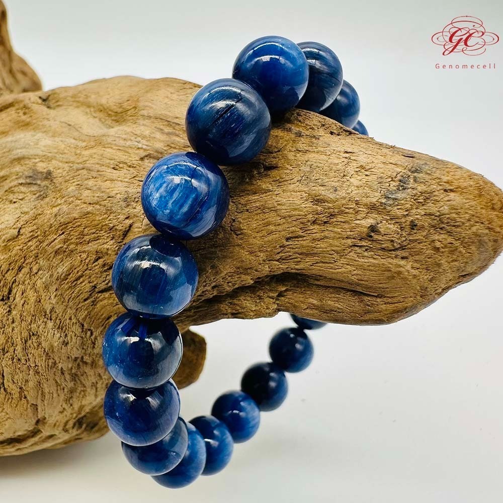 【肌容雪】藍晶石單圈手串 編號B46-細節圖9