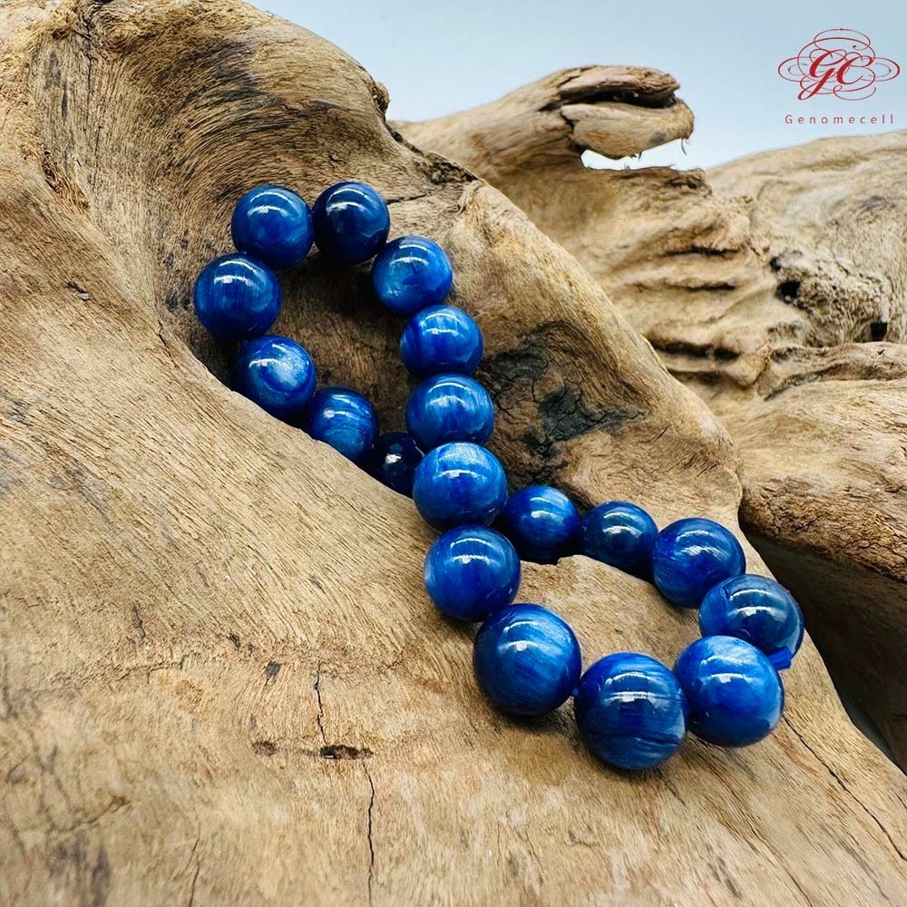 【肌容雪】藍晶石單圈手串 編號B46-細節圖10