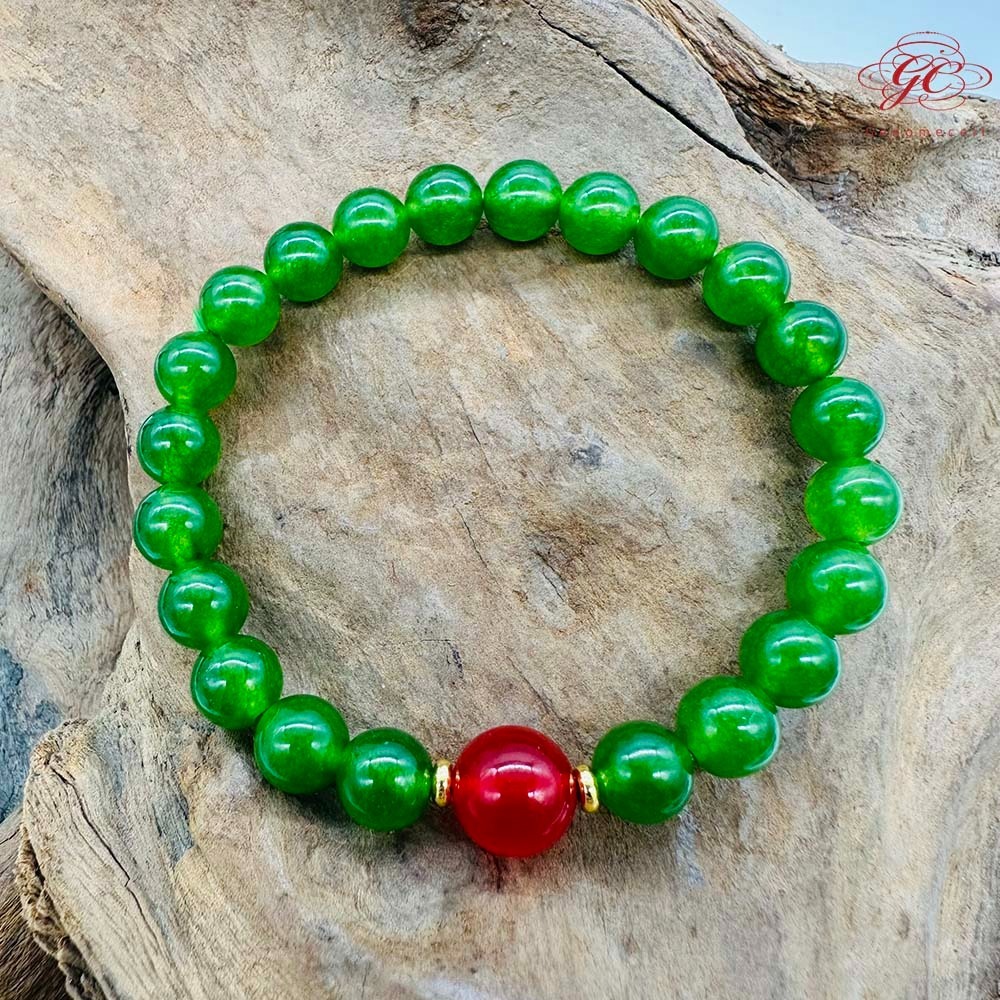 【肌容雪】琁玉瑤珠單圈手串 編號B52-細節圖2