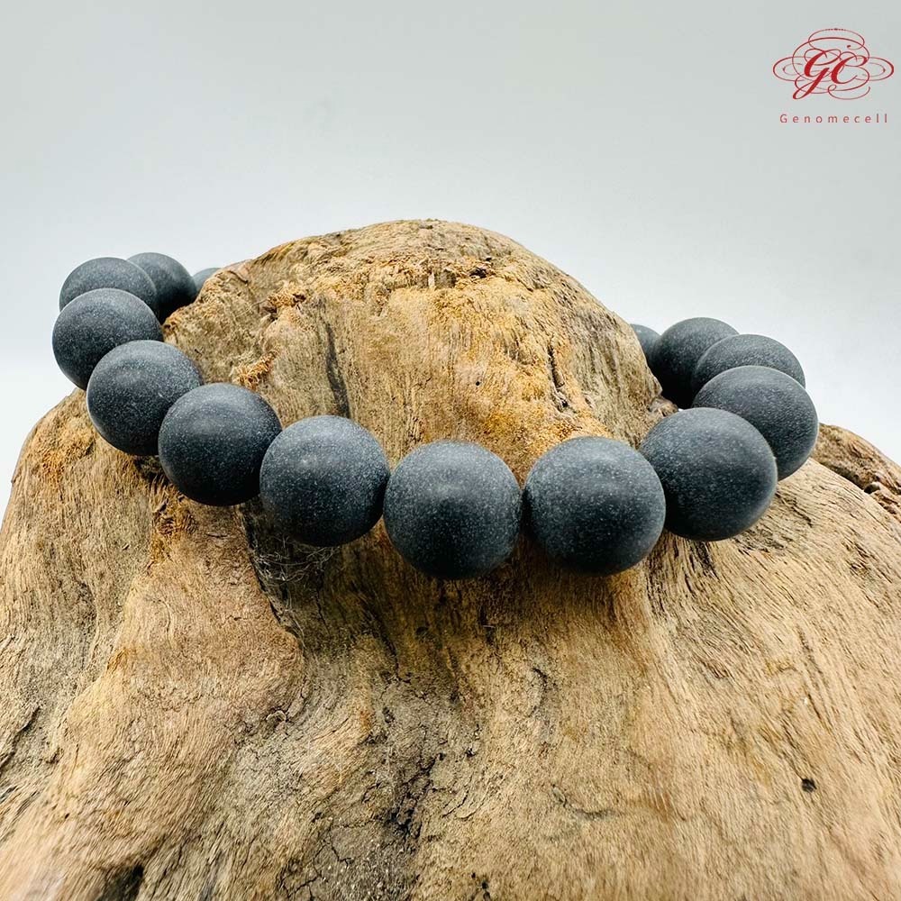 【肌容雪】黑色琁玉瑤珠單圈手串 編號B53-細節圖2