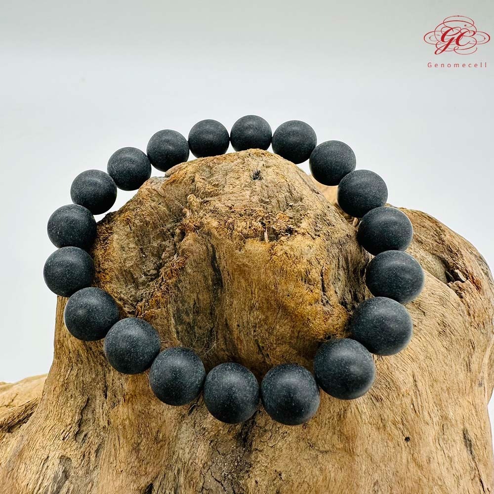 【肌容雪】黑色琁玉瑤珠單圈手串 編號B53-細節圖4