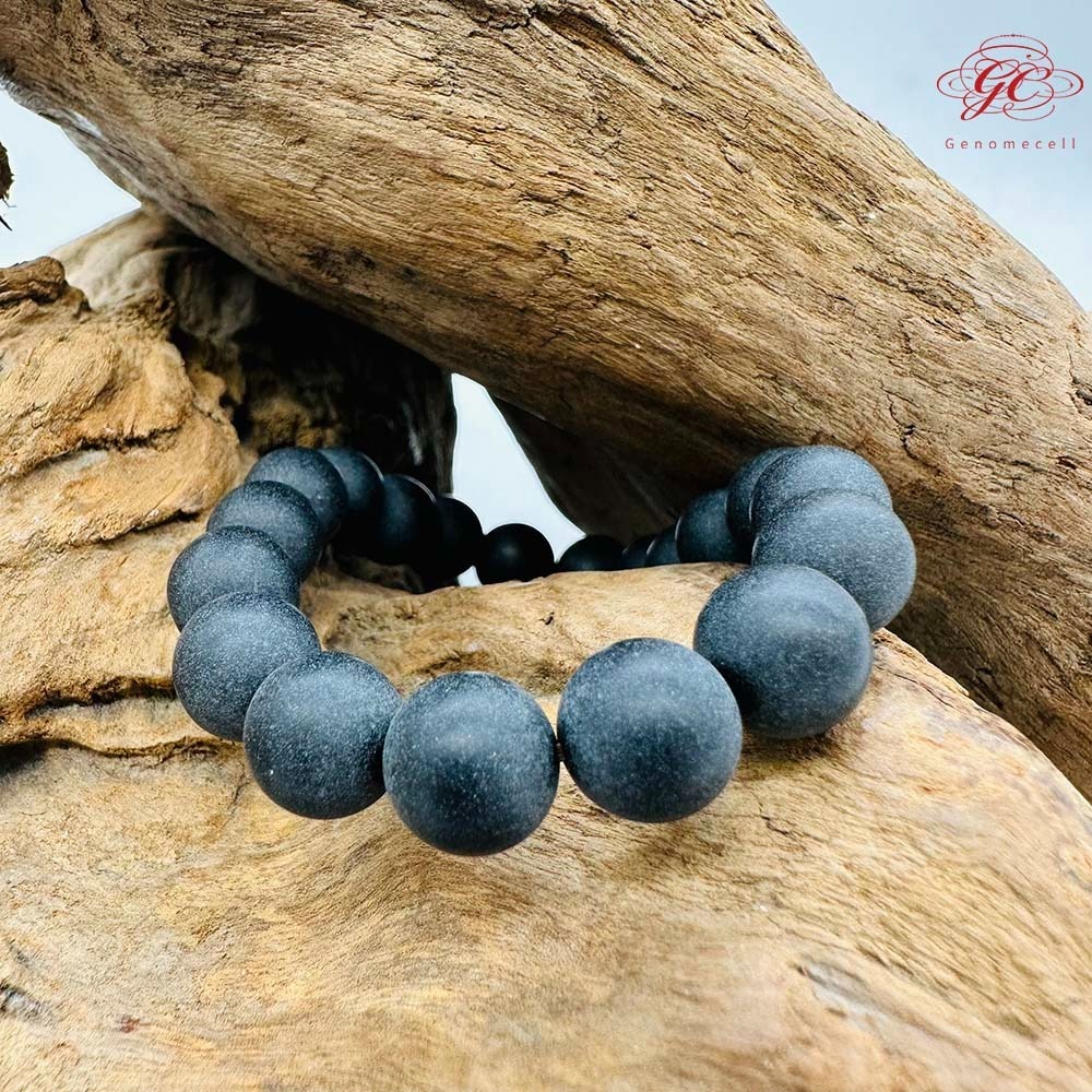 【肌容雪】黑色琁玉瑤珠單圈手串 編號B53-細節圖8