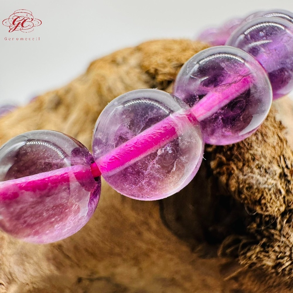 【肌容雪】紫螢石單圈手串 編號B54-細節圖8