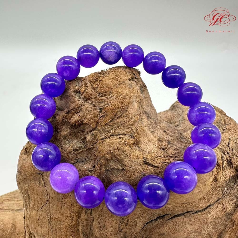 【肌容雪】藍紫色琁玉瑤珠單圈手串 編號B56-細節圖2