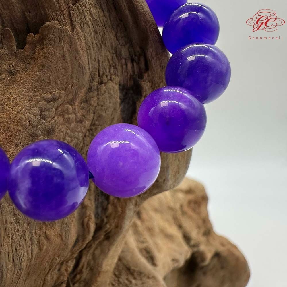 【肌容雪】藍紫色琁玉瑤珠單圈手串 編號B56-細節圖6